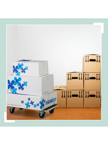 relaxdays 10x Transportroller in Schwarz - (B)58 x (H)11,5 x (T)30 cm