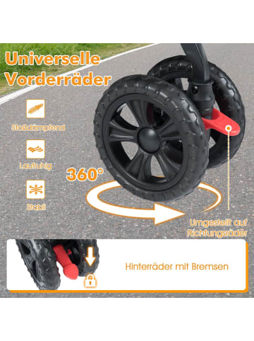 COSTWAY Hundewagen Doppel Hundebuggy faltbar in Schwarz