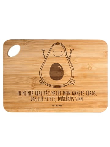 Mr. & Mrs. Panda Servierbrett Avocado Glücklich mit Spruch in Braun
