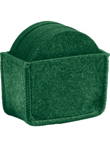 Erwin Müller Filz Untersetzer 13-teilig Beja in dunkelgrün