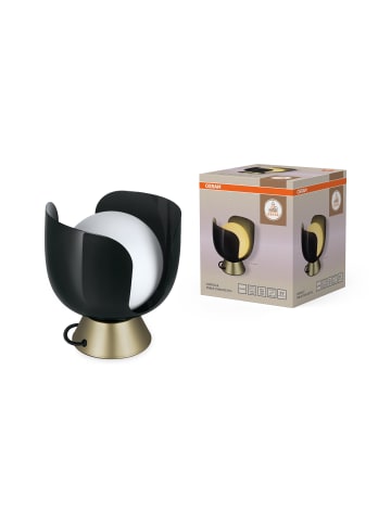 Osram Corolle Tischleuchte E14 Metall Glas Retro Schwarz