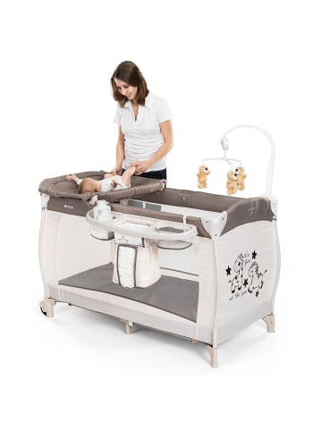 Hauck Reisebett Babycenter - Zoo in beige,braun,motiv
