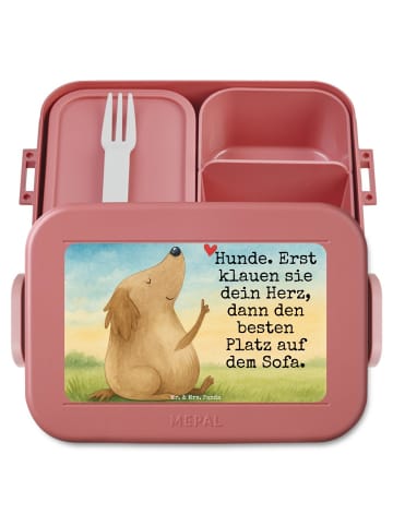 Mr. & Mrs. Panda MEPAL Bentobox Hund Liebe Design mit Spruch in Rot Pastell
