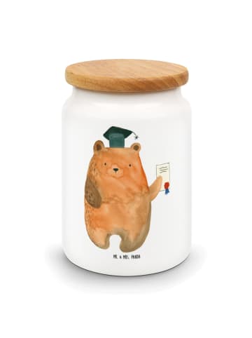 Mr. & Mrs. Panda Lebensmittelbehälter Bär Prüfung ohne Spruch in Weiß