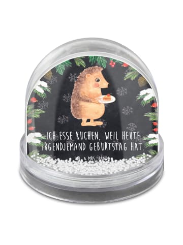 Mr. & Mrs. Panda Weihnachts Schneekugel Igel Kuchenstück mit Spruch in Kreidetafel