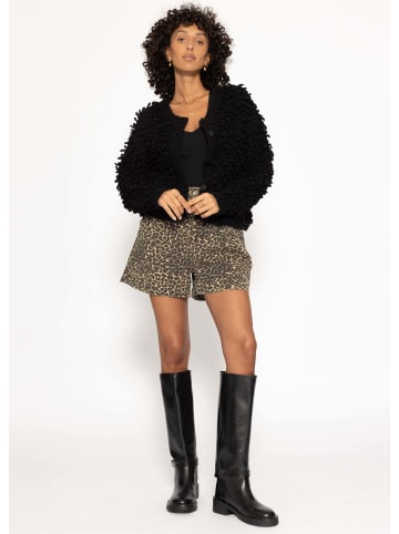 SASSYCLASSY Weite High Waist Jeans Shorts in Beige