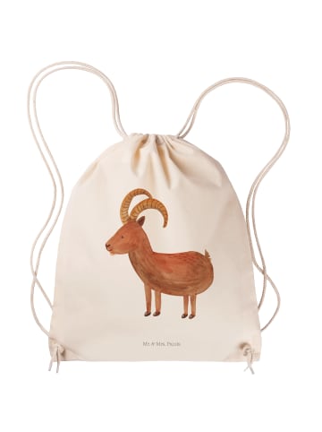 Mr. & Mrs. Panda Sportbeutel Sternzeichen Steinbock ohne Spruch in Creme
