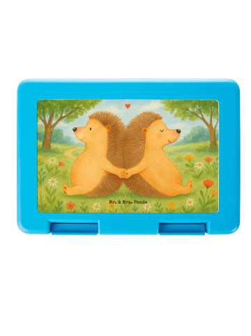 Mr. & Mrs. Panda Bentobox Igel händchenhaltend Design ohne Spruch in Weiß