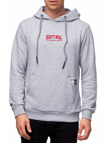Rusty Neal Kapuzen-Sweatshirt mit Box Logo in Grau