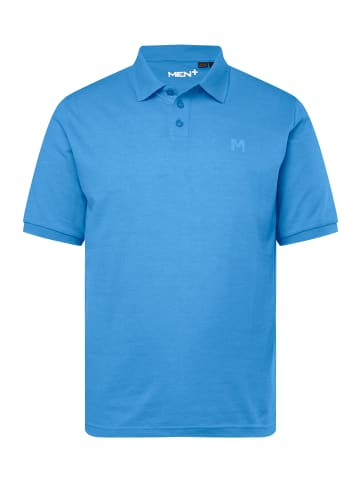 Men Plus Poloshirt in himmelblau