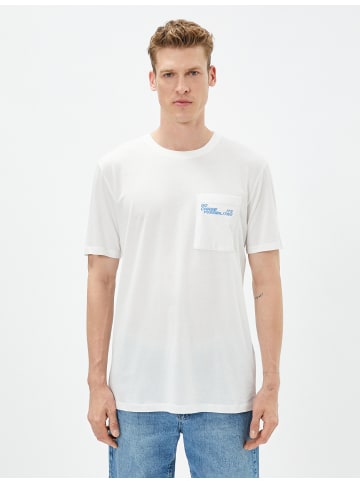 KOTON T-shirt in Grauweiß