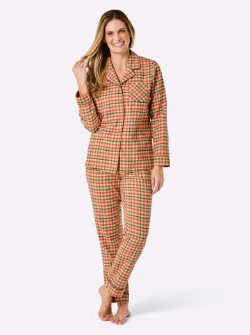 WITT WEIDEN Pyjama in papaya-eucalyptus-kariert