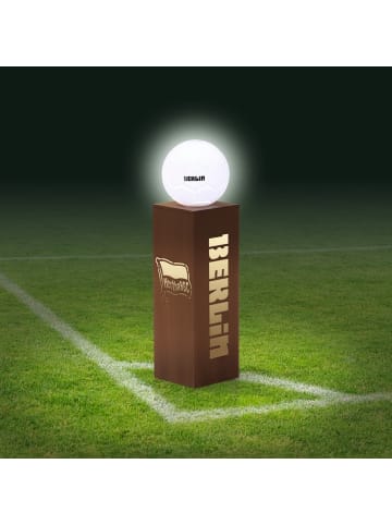 Fußballverein Hertha BSC LED-Dekosäule Rost-Optik 84cm 3V braun mit Leuchtkugel Braun