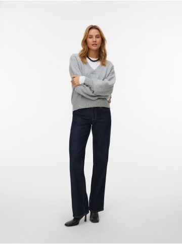 Vero Moda Strickpullover in Light Grey Melange