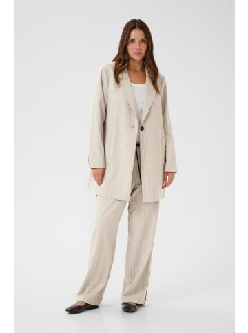 KAFFE curve Blazer KCsirana Loose fit in Beige melange / Black stripe