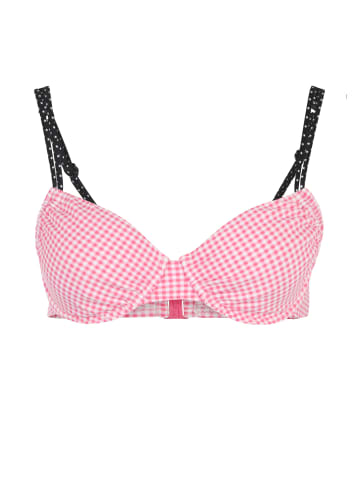 Buffalo Bügel-Bikini-Top in rosa-schwarz