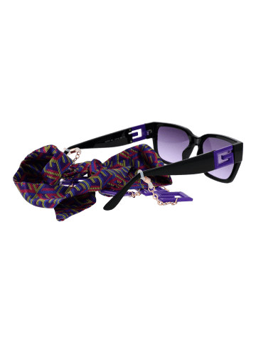 Guess Unisex Sonnenbrille Katzenauge Schwarz