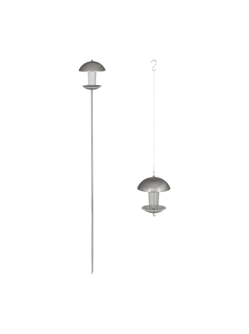 relaxdays Vogelfutterspender in Silber - (H)172 cm