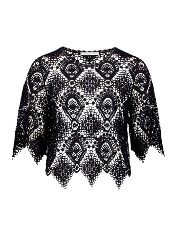 BETTY & CO Lochstrick-Pullover mit Lochmuster in Schwarz