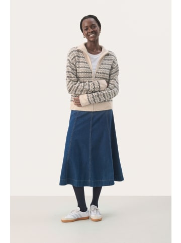 PART TWO Strickjacke PirjoPW Gerade Passform in Navy Jacquard