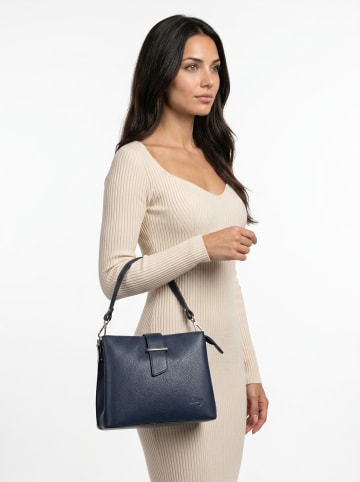 Cluty Handtasche echt Leder in blau