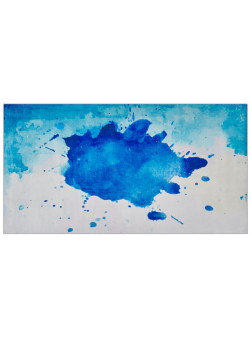 Beliani Kurzflor ODALAR in Blau/Grau - (W) 80 x (H) 1 x (L) 150 cm