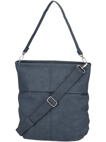 Zwei Beuteltasche Mademoiselle M140 in Nubuk/Blue