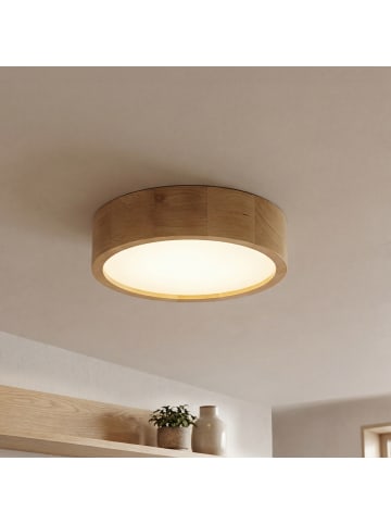 Licht-Erlebnisse Deckenlampe Ø 27 x (H)8 cm in Eiche