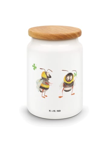 Mr. & Mrs. Panda behälter Hummeln Kleeblatt ohne Spruch in Weiß
