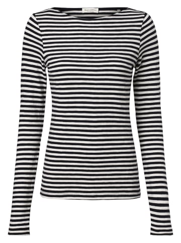 Marc O'Polo Langarmshirt in marine weiß