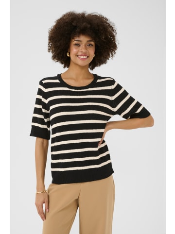 CULTURE Strickpullover CUmesa Relaxed fit in Black/Whitecap Stripe