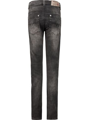 Blue Effect Jeans Hose weit Plus Größe ultrastretch in black denim