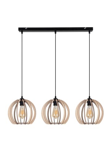 Licht-Erlebnisse Pendelleuchte (B)24 x (L)80 x (T)110 cm in Schwarz NaturSchwarz Natur