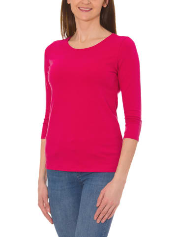 Alkato Alkato Damen Shirt 3/4 Arm mit Rundhals in rosa Modell 1