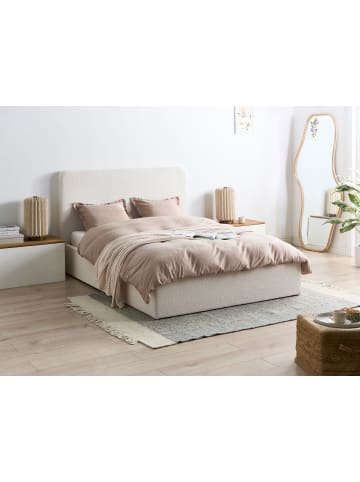 Beliani Doppelbett BRENON in Weiß/Schwarz - (W) 159 x (H) 112 x (L) 219 cm