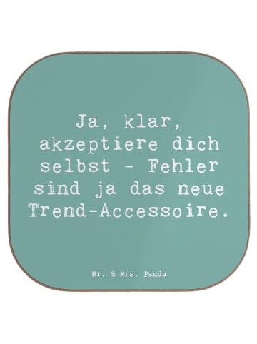 Mr. & Mrs. Panda Tischschoner Spruch Selbstakzeptanz Trend mit S... in Meeresbrise