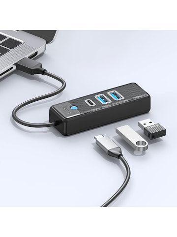 Orico Orico PWC2U-U3 3-Port-USB-Hub (2x USB-A 3.0, 1x USB-C 3.0, 1 m Kabel)