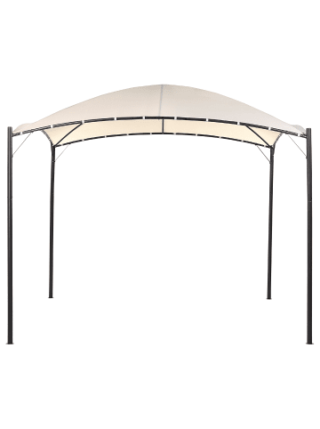 Beliani Garten-Pergola VOMERO in Beige/Schwarz - (W) 305 x (H) 212 x (L) 305 cm
