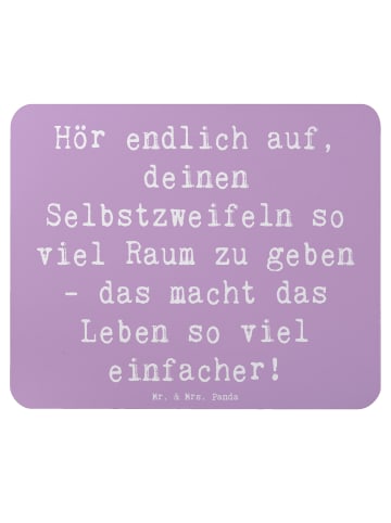 Mr. & Mrs. Panda Mousepad Spruch Zweifel an sich selbst mit Spruch in Lavendeltraum