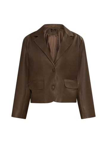 faina Lederblazer in Taupe