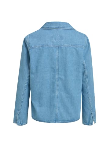 Milano Italy Jacke mit Kragen, Knopfleiste, Taschen und langen Ärmeln in Jeansblue