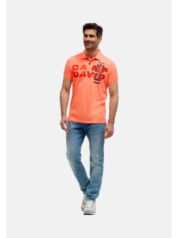 CAMP DAVID  Poloshirt 'Windsurfing' in orange