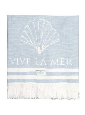 Greengate Handtuch VIVE LA MER PALE BLUE Blau Handtuch 70x40