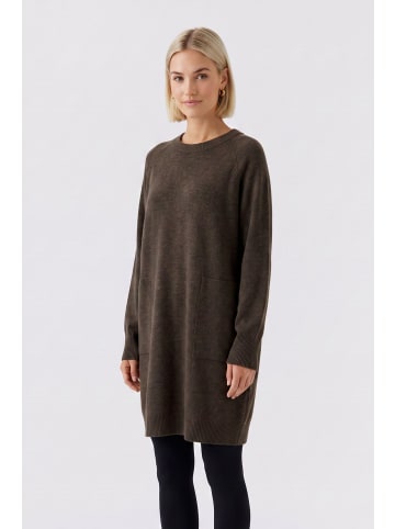 Oui Strickkleid in taupe mel