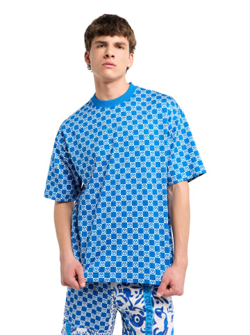 Carlo Colucci T-Shirt Federspiel in Royalblau
