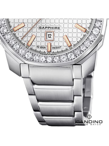 Candino Analog-Armbanduhr Candino Elegance silber mittel (ca. 35mm)