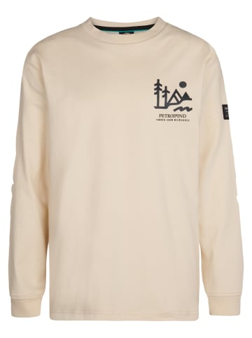 Petrol Industries Logo T-Shirt Schwarze Hügel in Gelb