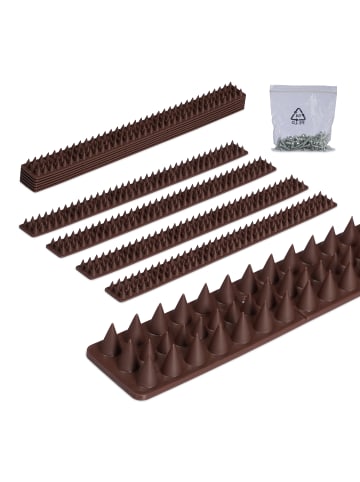 relaxdays 10 x Vogelabwehr-Spikes in Braun