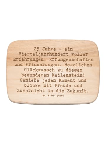 Mr. & Mrs. Panda Holzbrett Spruch 25. Geburtstag mit Spruch in Transparent