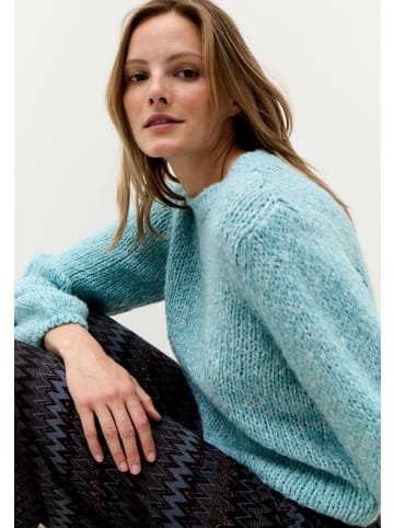 More & More kuschelig warmer Bouclé-Pullover in blue haze